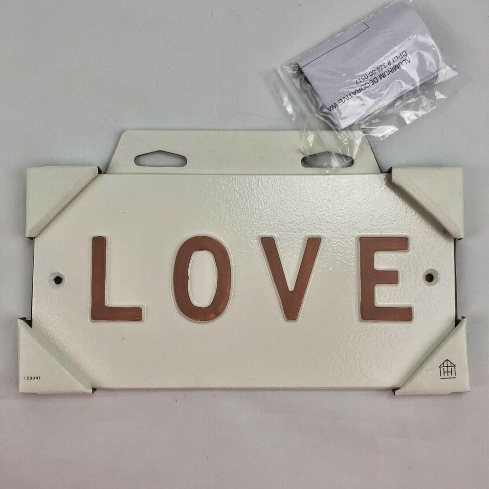 Hearth & Hand With Magnolia Love Wall‎ Sign-Brown/White 5” X 10” Farmhouse